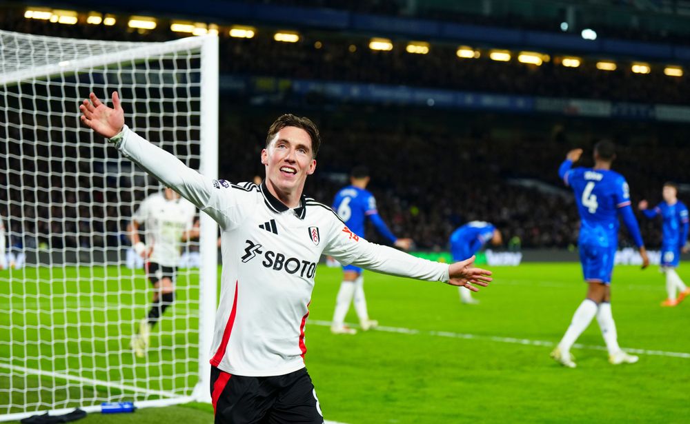 Harry Wilson celebrates scoring against Chelsea