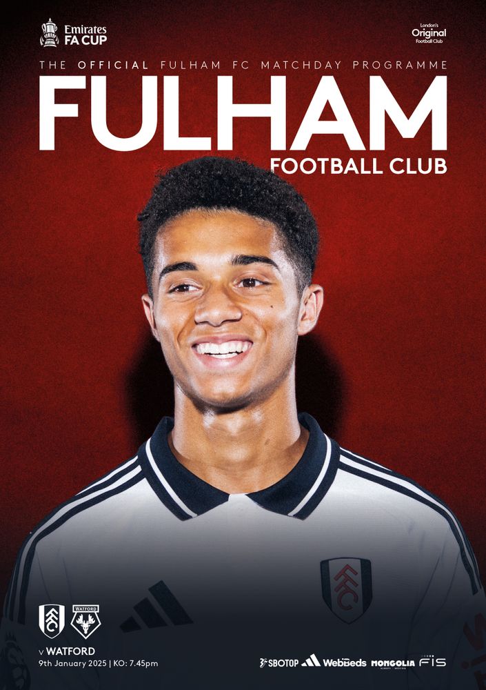 The programme cover for Fulham v Watford in the FA Cup The programme cover for Fulham v Watford in the FA Cup