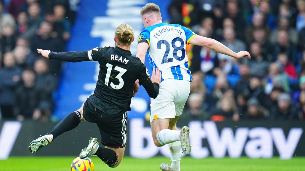 Tim Ream battles with Evan Ferguson