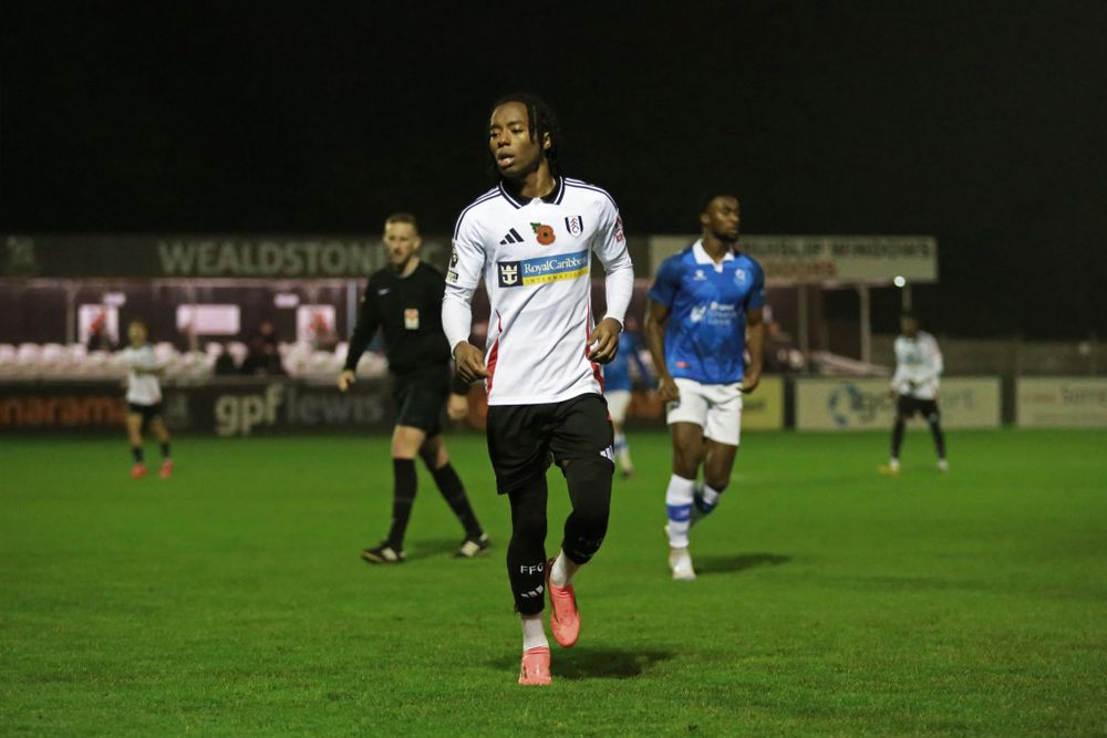 Terrell Works in action for Fulham U21s against Wealdstone Terrell Works in action for Fulham U21s against Wealdstone