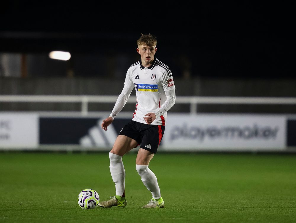 Logan Cooke in action against West Ham U18s Logan Cooke in action against West Ham U18s