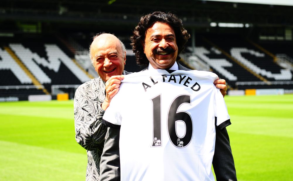 Mohamed Al Fayed and Shahid Khan at Craven Cottage Mohamed Al Fayed and Shahid Khan at Craven Cottage