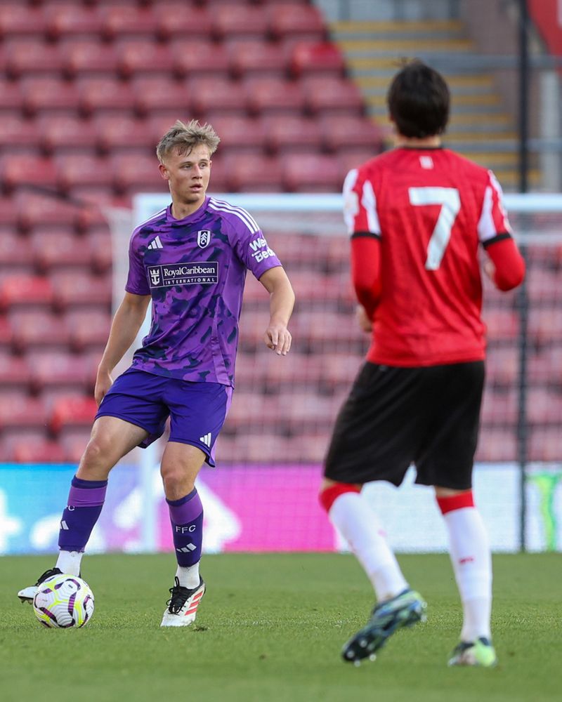 Luc De Fougerolles in action for Fulham Under-21s v Southampton Under-21s Luc De Fougerolles in action for Fulham Under-21s v Southampton Under-21s