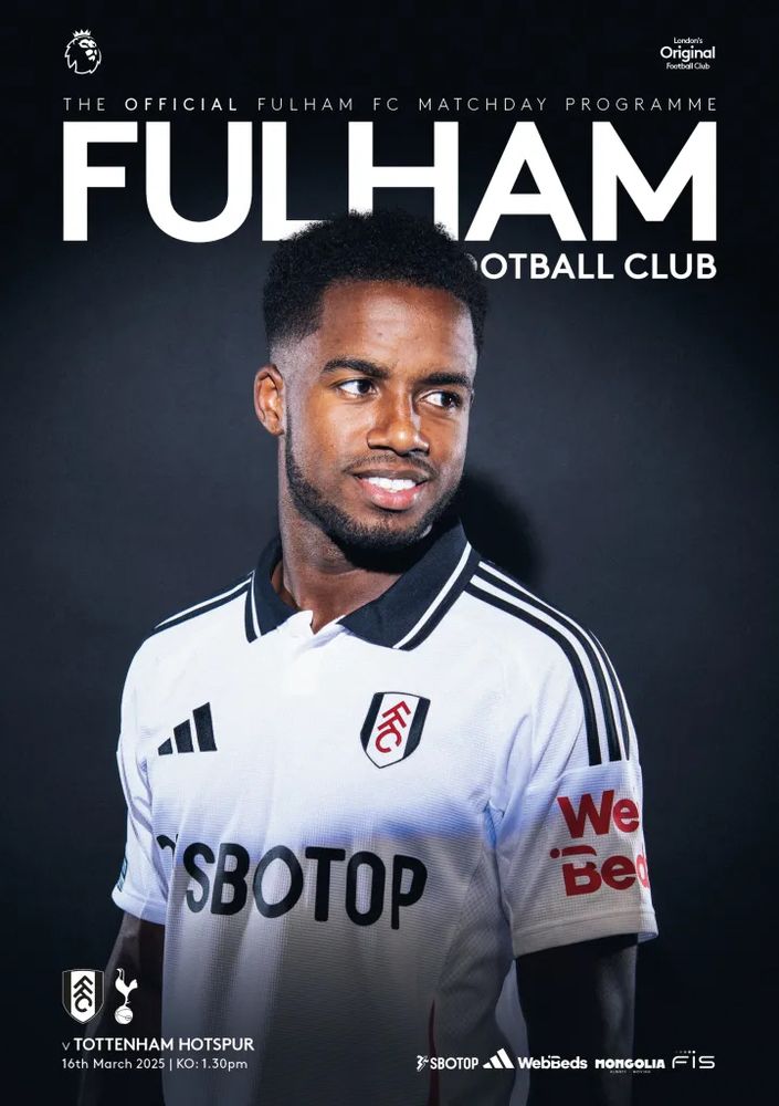 Ryan Sessegnon on the cover of the Spurs programme Ryan Sessegnon on the cover of the Spurs programme