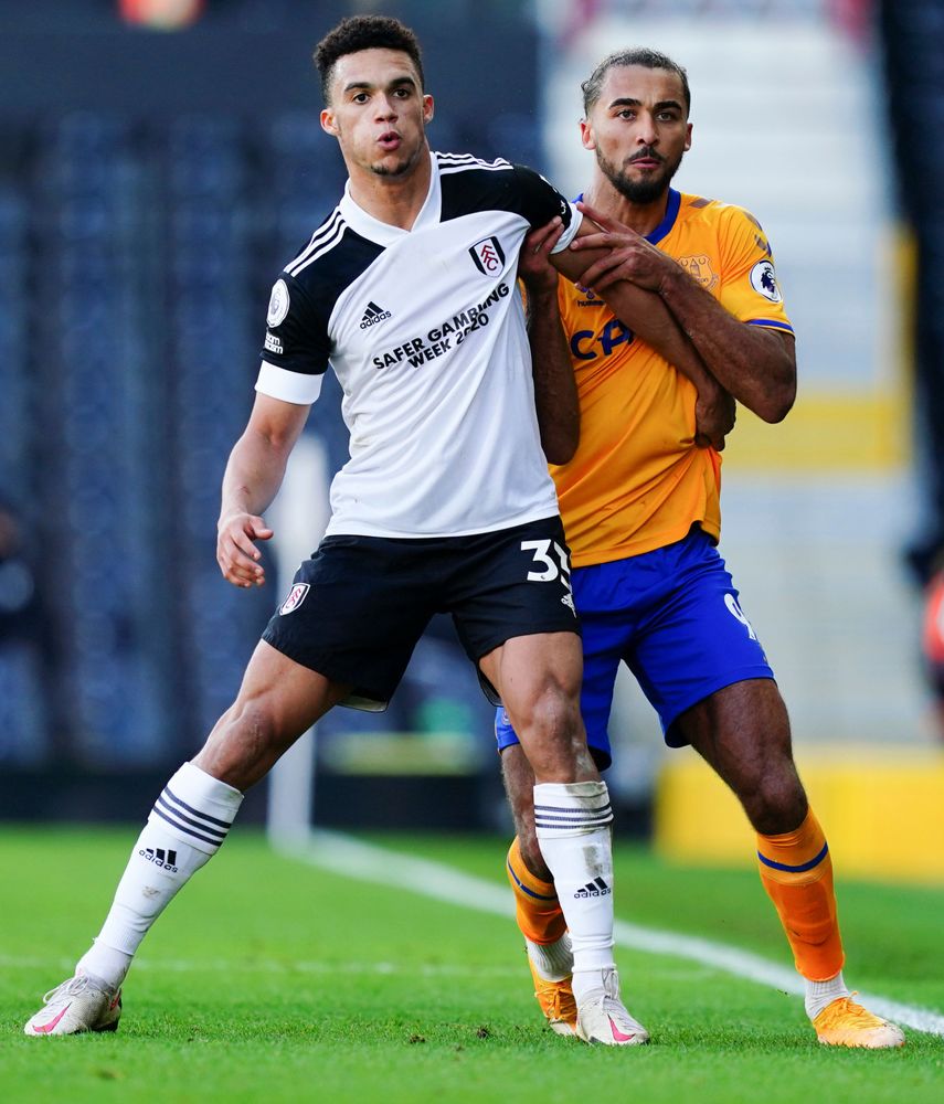 Antonee Robinson holds off Dominic Calvert-Lewin Antonee Robinson holds off Dominic Calvert-Lewin
