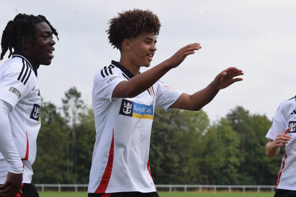 Aidan Evans celebrates scoring against Norwich City U18s Aidan Evans celebrates scoring against Norwich City U18s