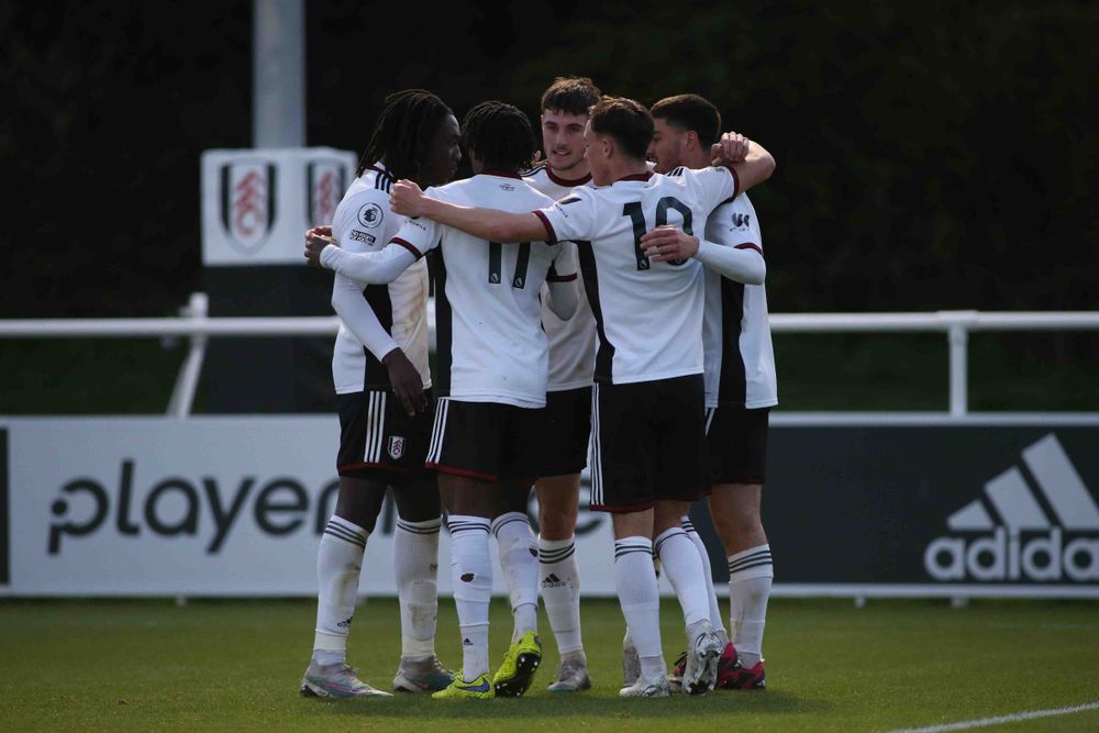 The boys celebrate Olly Sanderson's goal