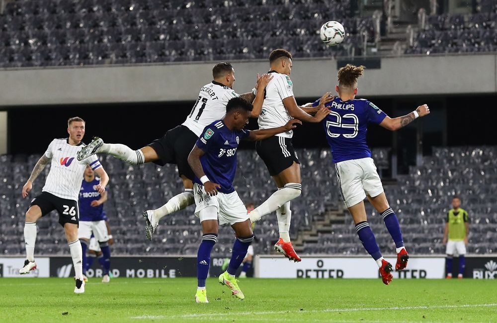 Rodrigo Muniz sees a header go just over Rodrigo Muniz sees a header go just over