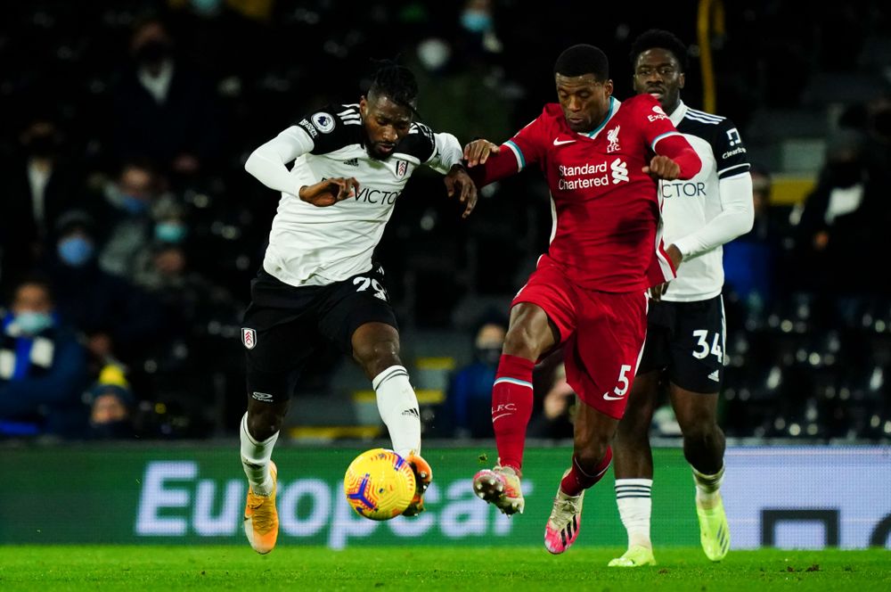 Frank Anguissa in action against Liverpool Frank Anguissa in action against Liverpool
