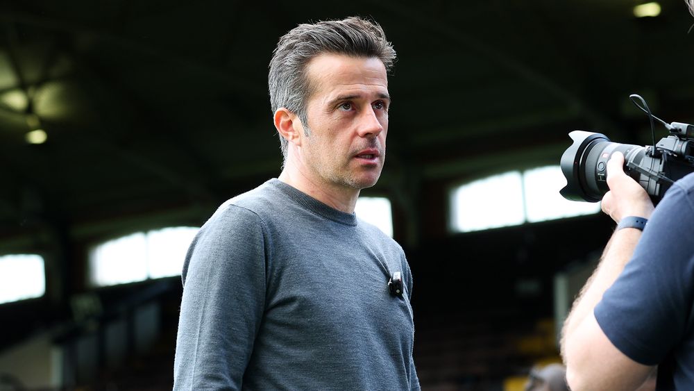 Marco Silva is interviewed post-match against Palace