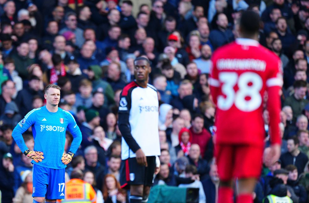 Frustration after the third Liverpool goal goes in
