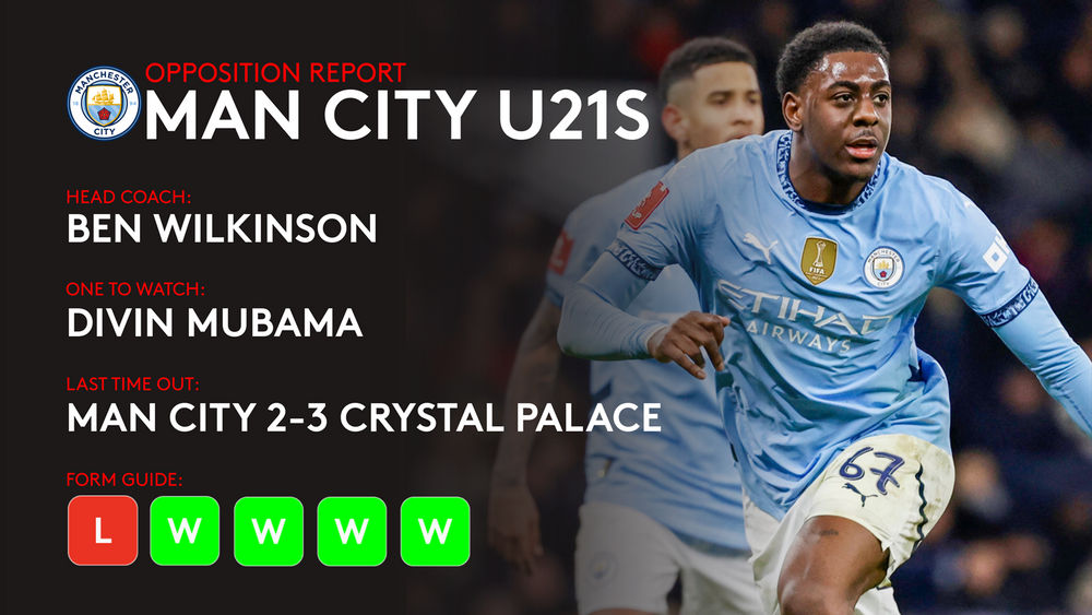A graphic giving the lowdown on Man City U21s A graphic giving the lowdown on Man City U21s