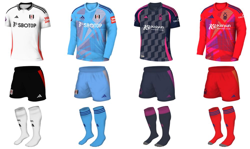 Fulham v Nottingham Forest kits Fulham v Nottingham Forest kits