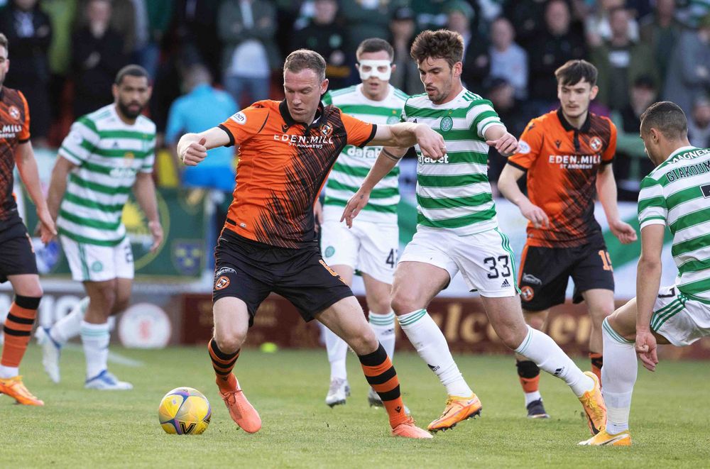 Kevin McDonald in action for Dundee United against Celtic