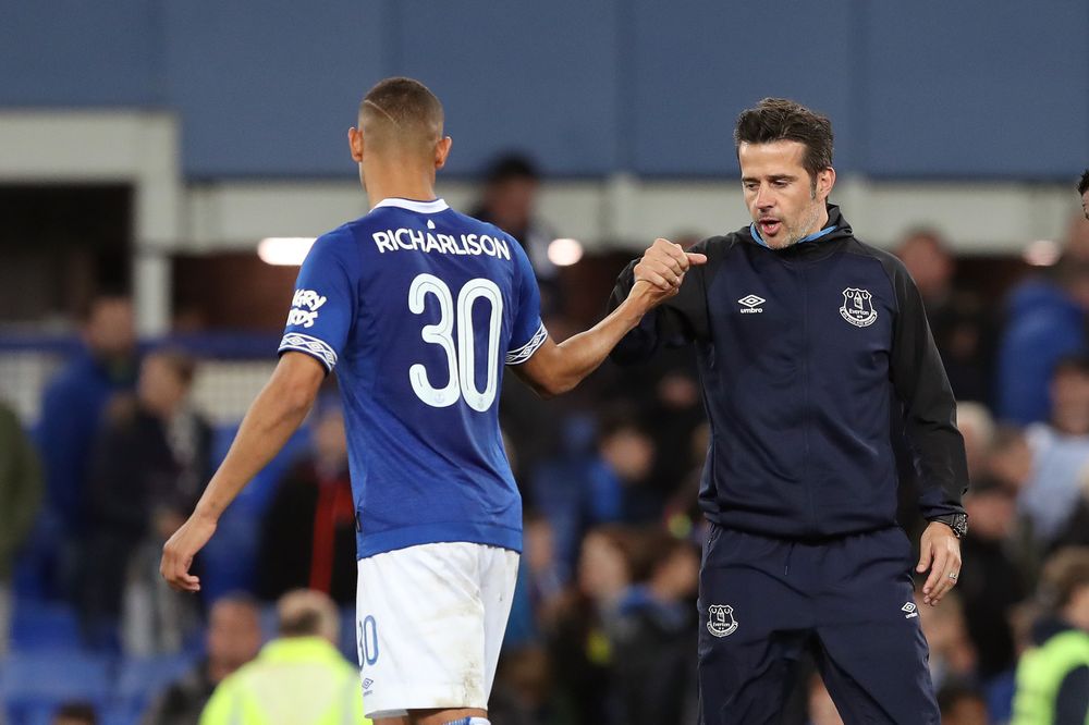 Marco Silva and Richarlison during their time at Everton Marco Silva and Richarlison during their time at Everton