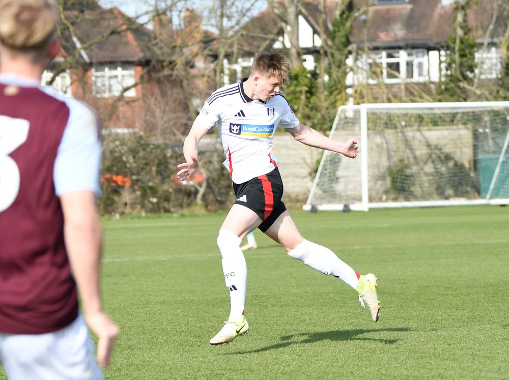 Fulham in action against Villa Fulham in action against Villa
