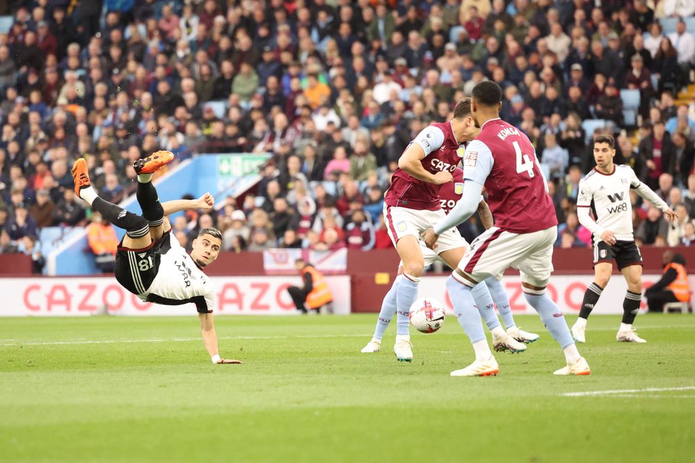 Andreas Pereira's acrobatic effort Andreas Pereira's acrobatic effort