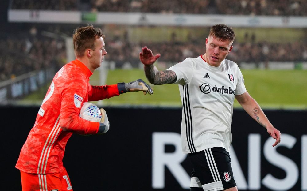 Alfie Mawson and Marek Rodák embrace as Fulham beat QPR in November Alfie Mawson and Marek Rodák embrace as Fulham beat QPR in November