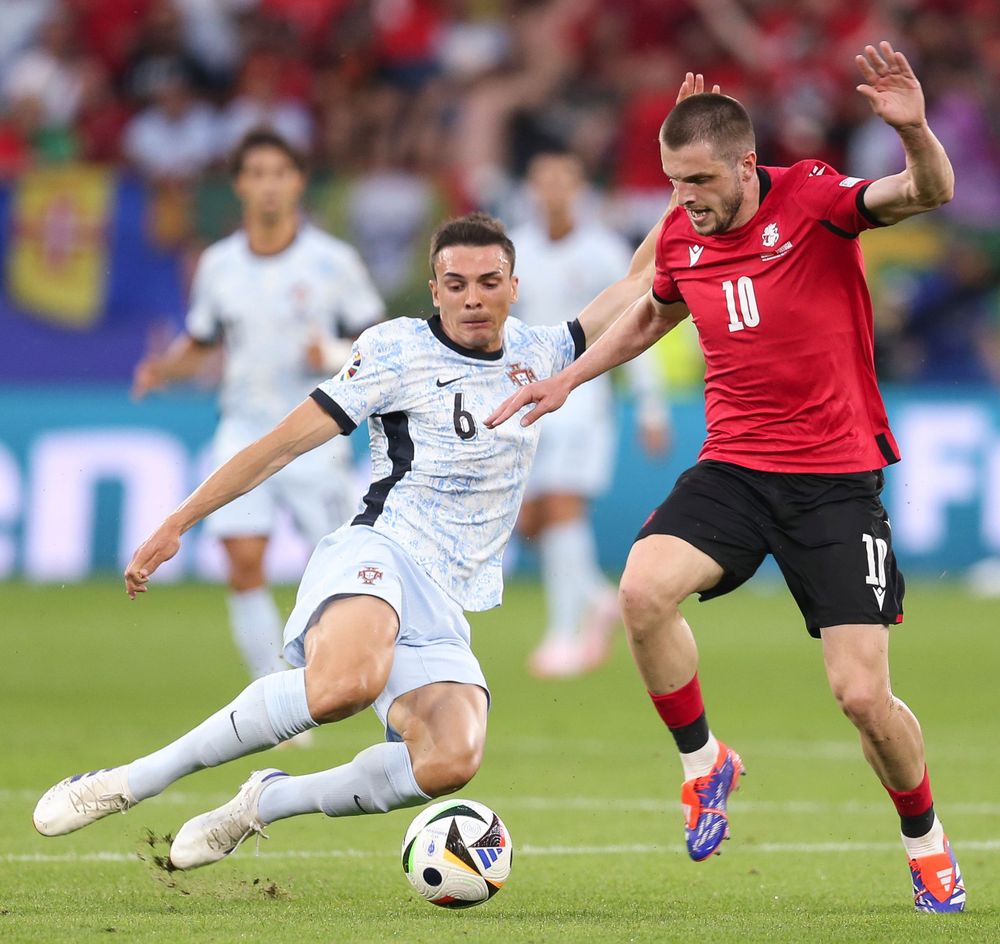 Joao Palhinha in action for Portugal against Georgia
