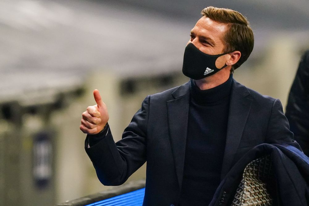 Scott Parker arrives at the Tottenham Hotspur Stadium