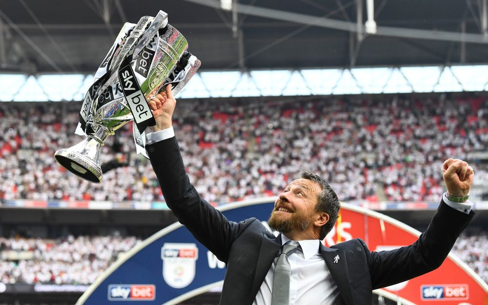 Slaviša Jokanović with the Play-Off Final trophy