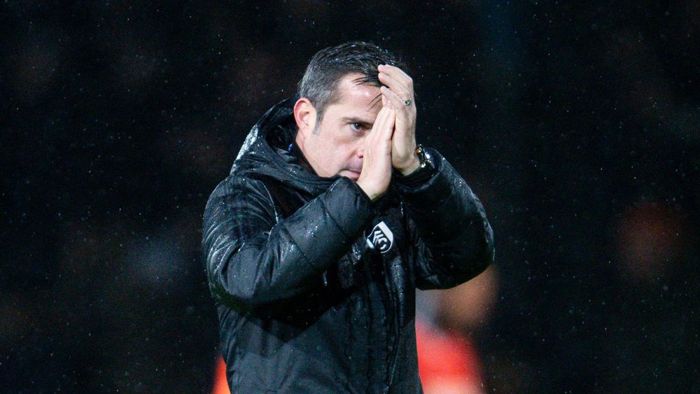 Marco Silva claps the packed away support Marco Silva claps the packed away support