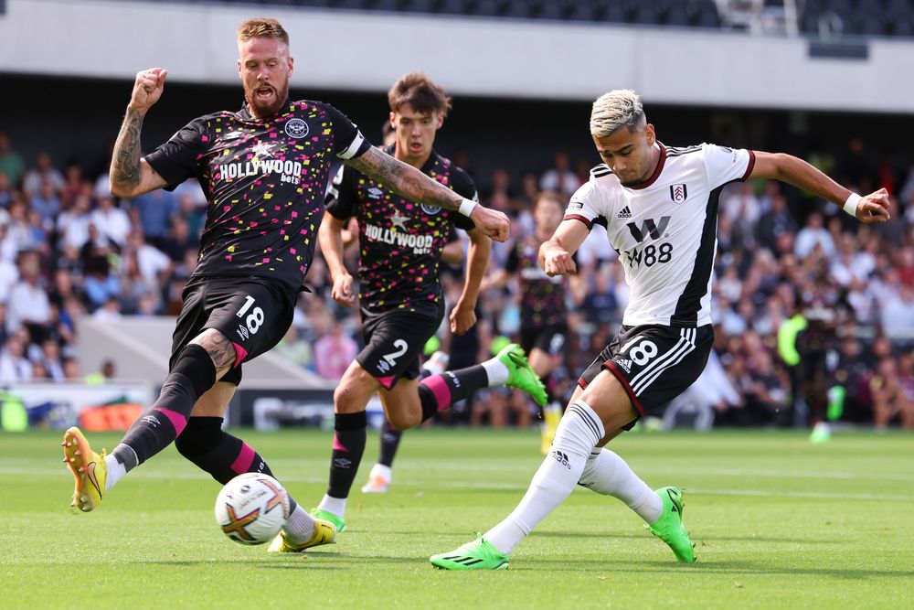 Andreas Pereira in action against Brentford