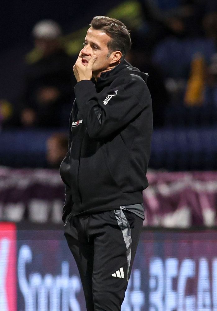 Marco Silva during the Carabao Cup tie with Preston Marco Silva during the Carabao Cup tie with Preston