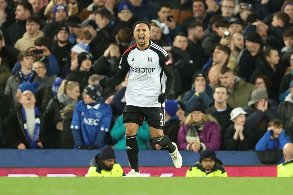 Kenny Tete celebrates scoring his penalty against Everton Kenny Tete celebrates scoring his penalty against Everton