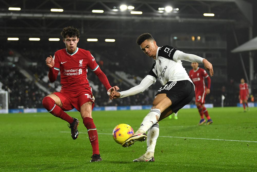 Neco Williams in action for Liverpool at Craven Cottage Neco Williams in action for Liverpool at Craven Cottage