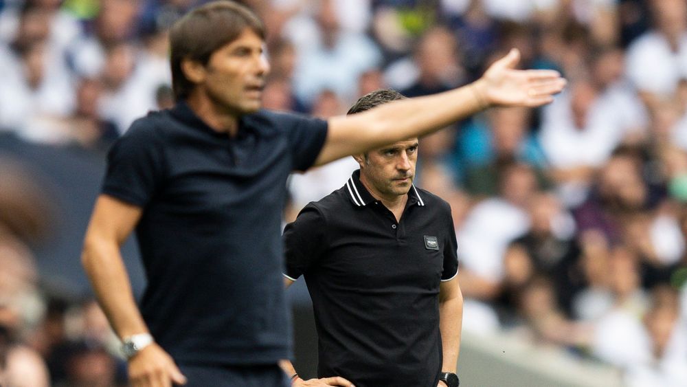 Antonio Conte and Marco Silva on the touchline