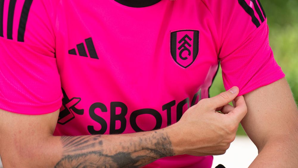 Close-up of the 23/24 Fulham Away Shirt Close-up of the 23/24 Fulham Away Shirt