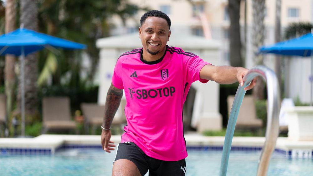 Kenny Tete - 23/24 Away Shirt Kenny Tete wearing the new Fulham Away Shirt