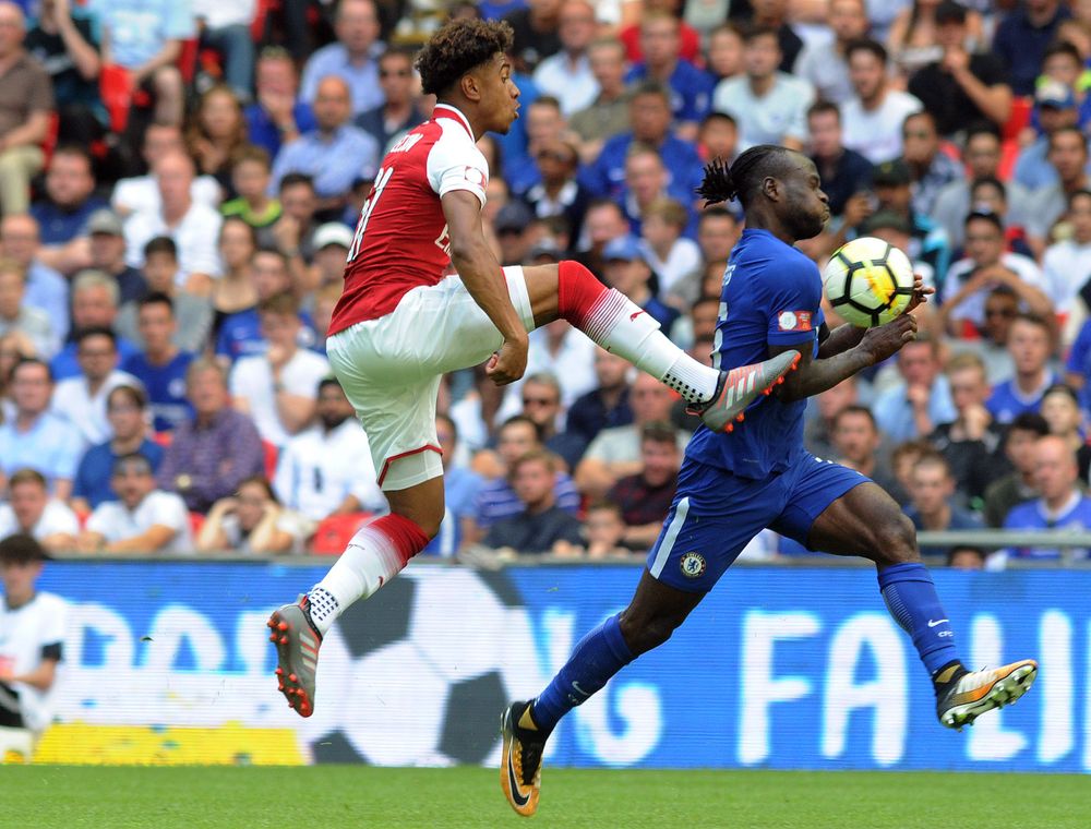 Reiss Nelson on his senior debut for Arsenal Reiss Nelson on his senior debut for Arsenal
