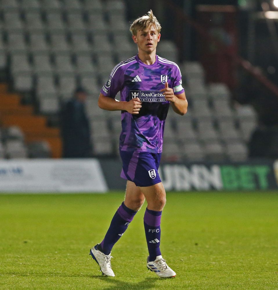 Luc De Fougerolles in action for Fulham Under-21s Luc De Fougerolles in action for Fulham Under-21s