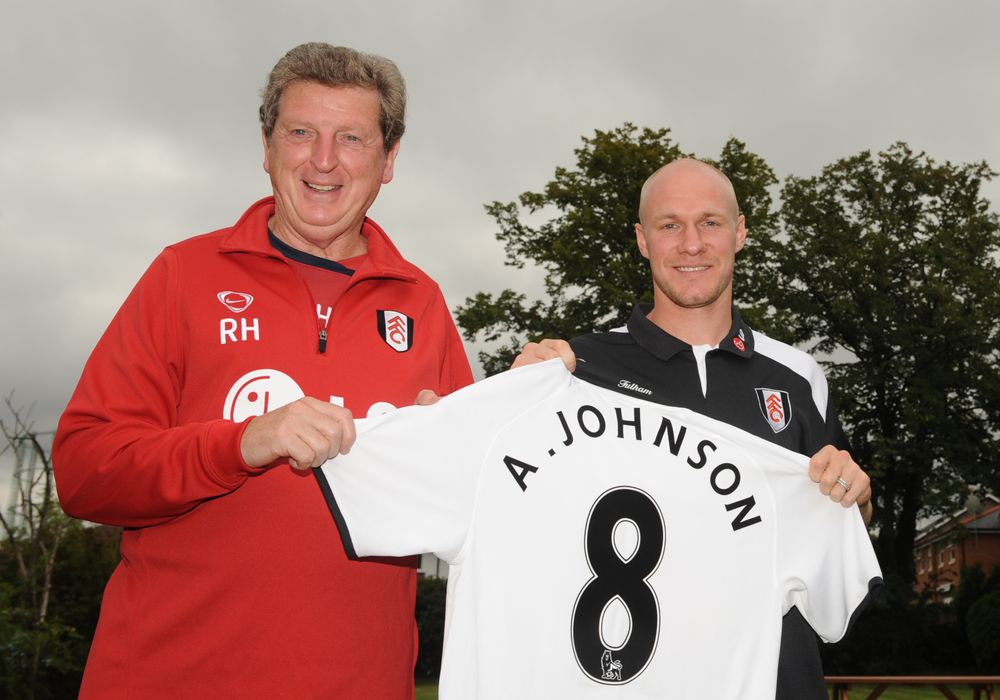 Roy Hodgson welcomes Andrew Johnson to Fulham