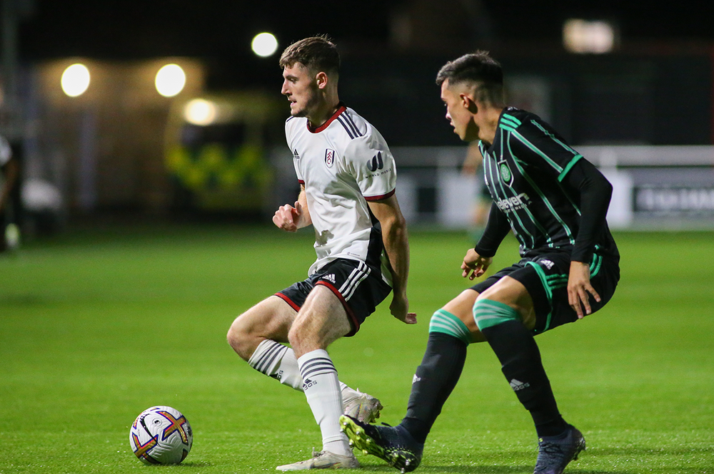 Sanderson dribbles with the ball