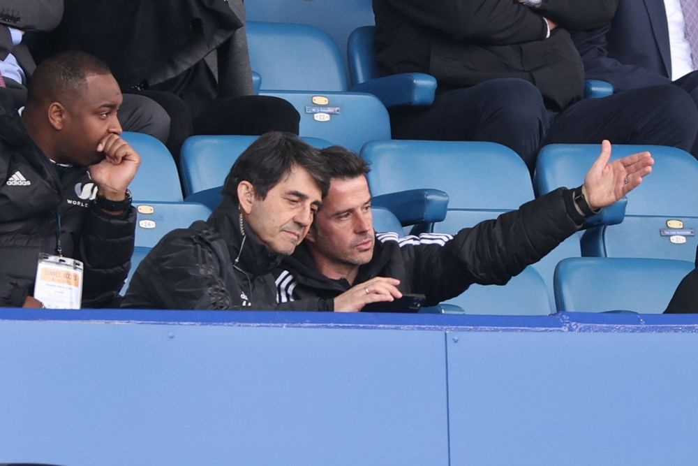 Marco Silva watches from the stands at Goodison Park Marco Silva watches from the stands at Goodison Park
