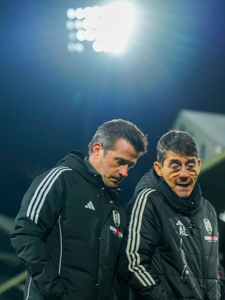 Marco Silva and Antonios Lemonakis at Craven Cottage Marco Silva and Antonios Lemonakis at Craven Cottage