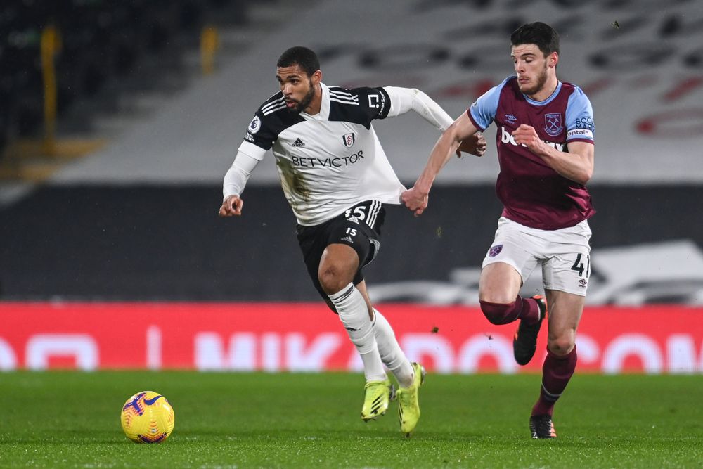 Ruben Loftus-Cheek look to lead a break for Fulham. Ruben Loftus-Cheek look to lead a break for Fulham.