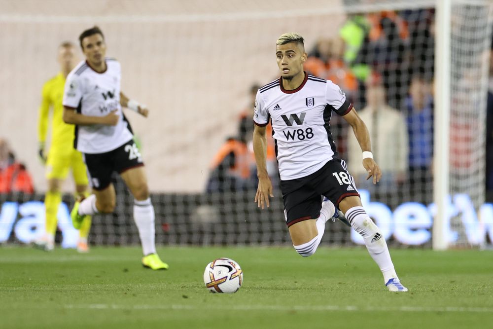 Andreas Pereira in action against Nottingham Forest