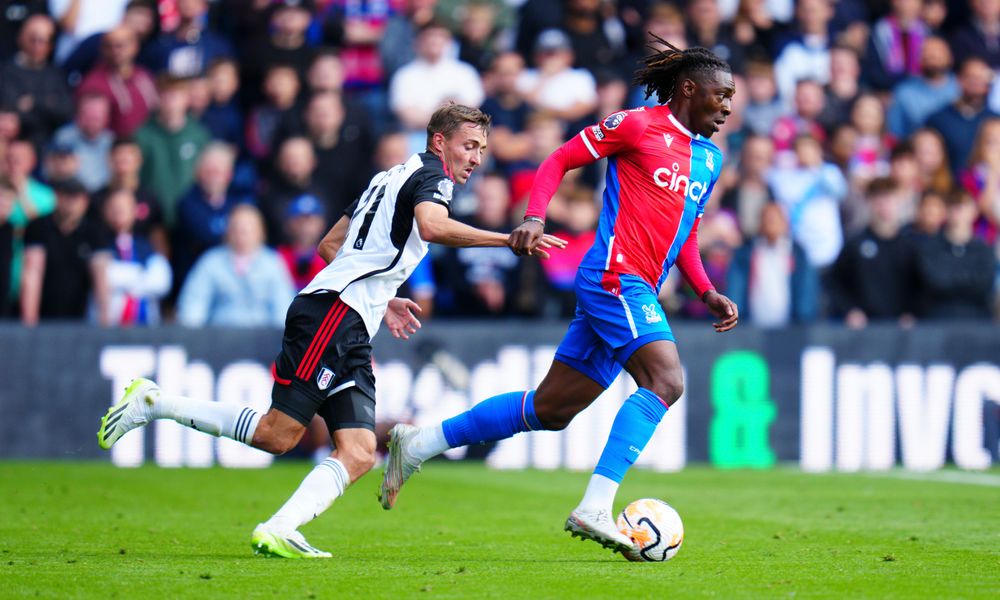 Ebere Eze in action against Fulham during the 2023/24 season Ebere Eze in action against Fulham during the 2023/24 season