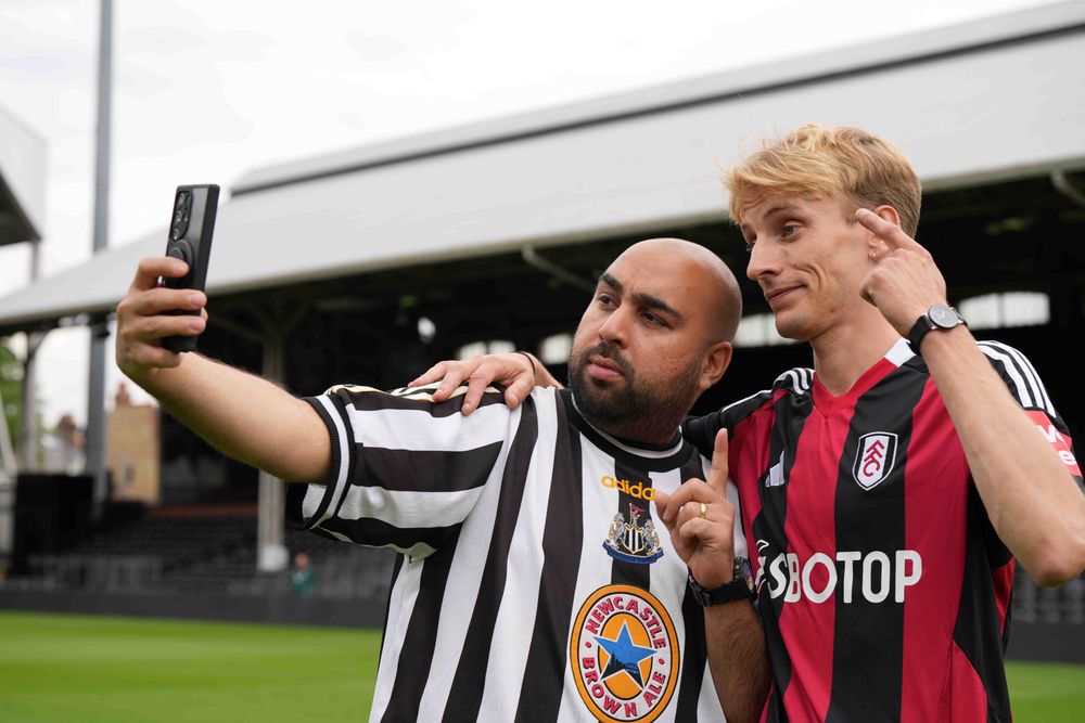 Asim Chaudhry and Charlie Cooper take a selfie at the Cottage