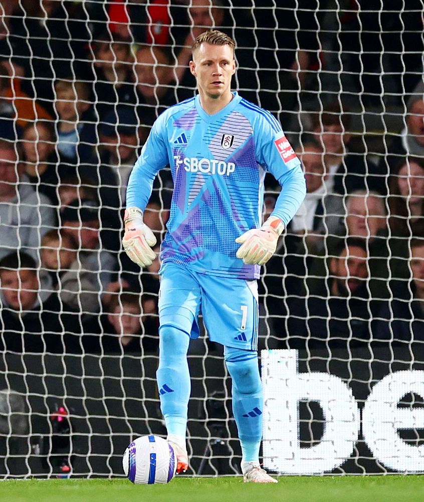 Bernd Leno on the ball against Bournemouth