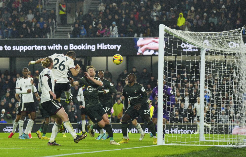 Joao Palhinha heads in against Southampton