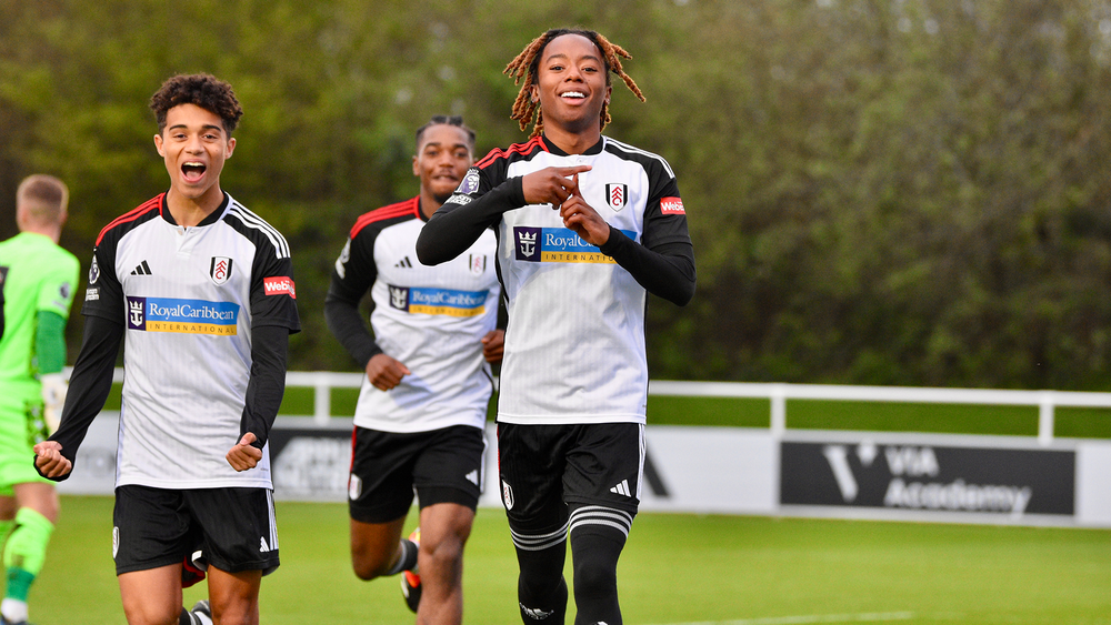 Terrell Works celebrates after opening the scoring against Palace Terrell Works celebrates after opening the scoring against Palace
