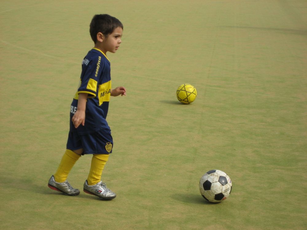 A young Matt with a ball already at his feet A young Matt with a ball already at his feet