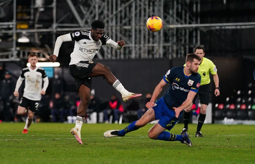 Jack Stephens blocks Ola Aina's shot Jack Stephens blocks Ola Aina's shot