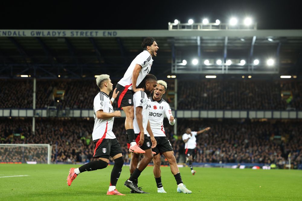 Fulham celebrate their opener Fulham celebrate their opener