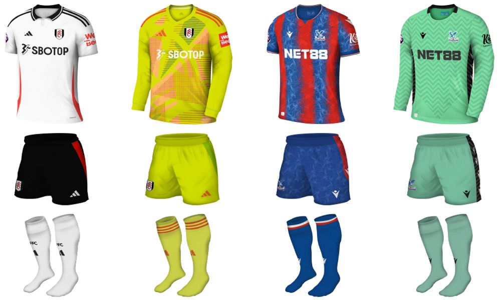 Fulham x Crystal Palace kits Fulham x Crystal Palace kits